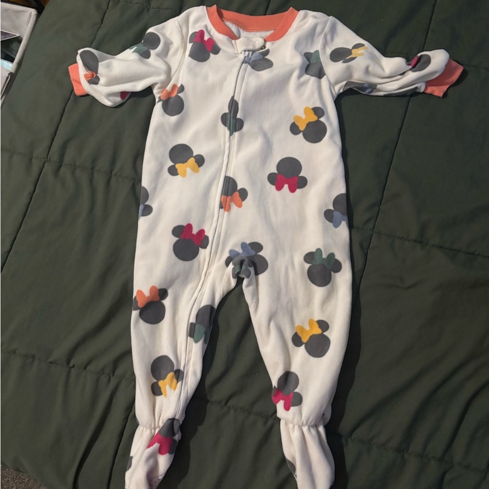 Disney Kids One Piece with Mouse Print in Gray, White, and Orange
